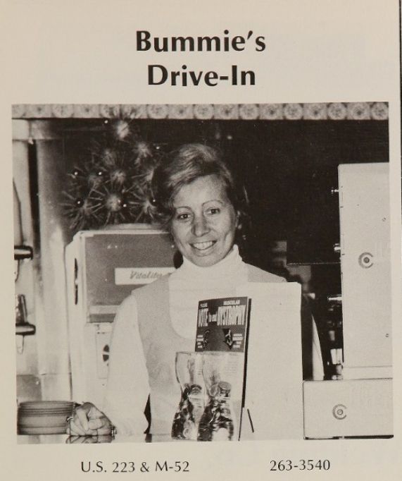 Bummies Drive-In - 1960S Yearbook Ads (newer photo)